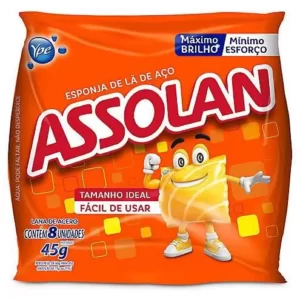 ESPONJA DE ACO ASSOLAN L20 P18 1X8UN 45G - 1X8UN