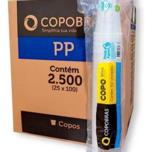 COPO DESC BCO 200ML PP 25X100UN COPOBRAS - 1X1